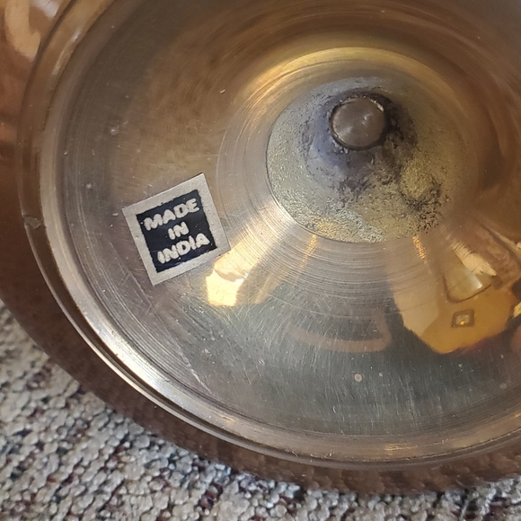 Vintage Set of 5 Gold Toned Candle Holders Made in India - Picture 8 of 12